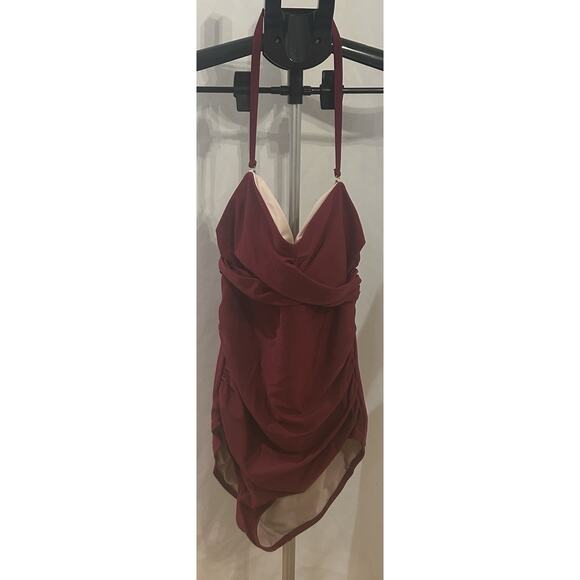 Kona Sol Red One Piece Swimsuit size L - Picture 1 of 3